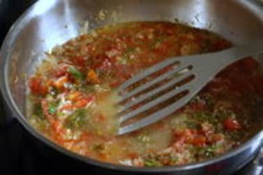 Dos de cabillaud Dugléré - Etape 10