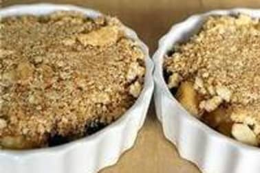 Crumble pommes myrtilles - Etape 10