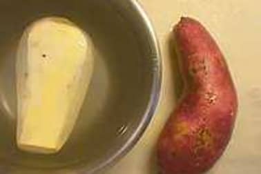 Frites et chips de patate douce - Etape 2