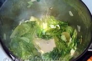 Potage aux topinambours et salade de saison - Etape 3