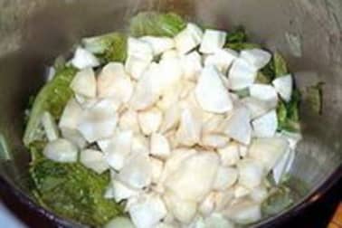 Potage aux topinambours et salade de saison - Etape 6