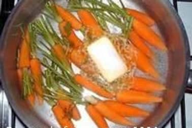 Présenter et cuire des carottes primeur - Etape 4