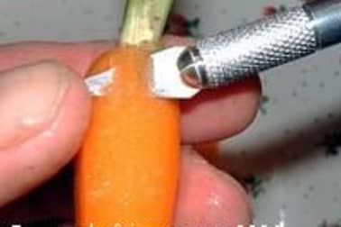 Présenter et cuire des carottes primeur - Etape 2