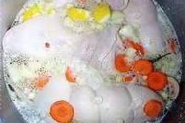 Tête de veau pochée - Etape 12