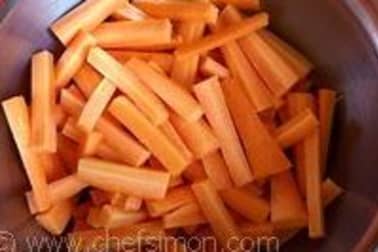 Jardinière de légumes : la préparation des légumes - Etape 2