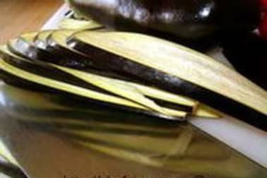 Tranches d'aubergines grillées - Etape 1