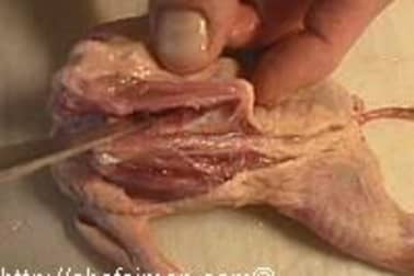 Désosser une caille - Etape 2