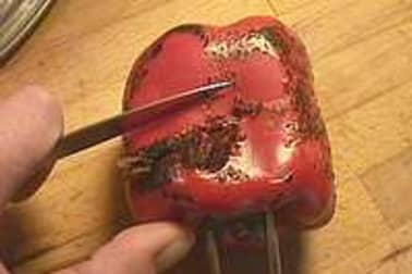 Peler un poivron à la flamme - Etape 4