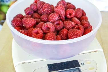 Confiture de framboises - Etape 1