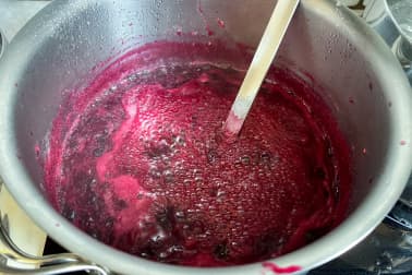 Confiture myrtilles framboises - Etape 2