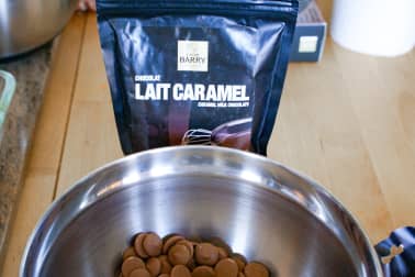 Petits pots de crème chocolat caramel - Etape 1