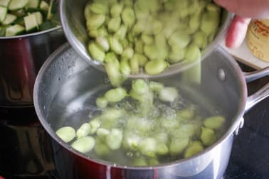 Fèves à l'anglaise - Etape 3