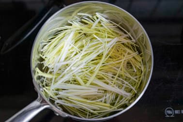 Julienne de poireaux étuvée - Etape 2