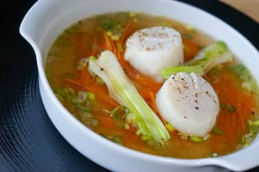 Nage de Saint-Jacques aux petits légumes - Etape 9