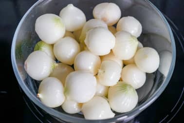 Petits oignons glacés - Etape 1