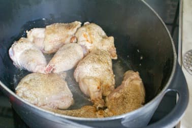 Poulet au vin jaune - Etape 2