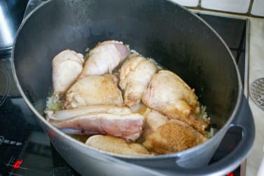 Poulet au vin jaune - Etape 4