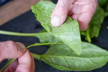 Préparer les épinards - Etape 2