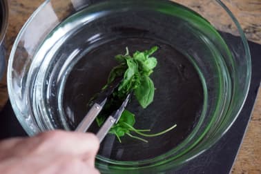 Jus vert épinards, roquette et basilic - Etape 2