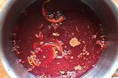 Pêches au vin rouge épicé - Etape 3