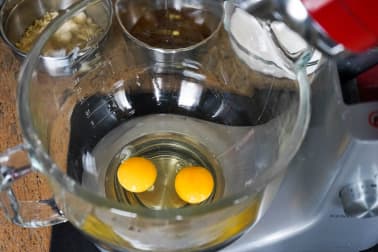 Crème d'amande noisette et chocolat - Etape 1