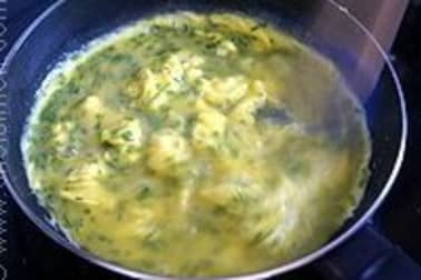 Omelette roulée aux fines herbes - Etape 6