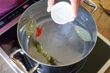 Cuisson du tourteau - Etape 2