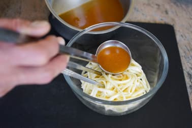 Médaillons de langouste et linguine au sabayon - Etape 6