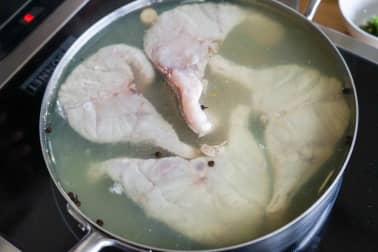 Darne de lieu noir pochée - Etape 6