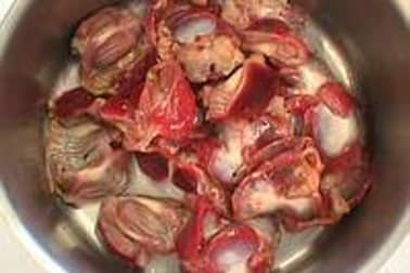 Gésiers de volaille confits - Etape 1