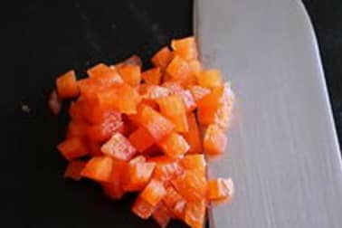 Peler un poivron au couteau - Etape 11