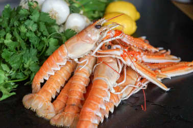 Wok de porc, crevettes et langoustines - Etape 1