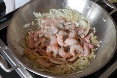 Wok de porc, crevettes et langoustines - Etape 7