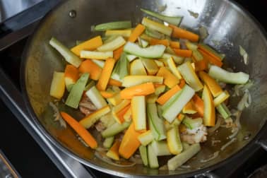 Wok de porc, crevettes et langoustines - Etape 8