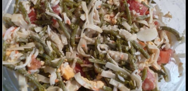 Salade D Haricots Verts Et Pates Au Surimi Recette Par Les