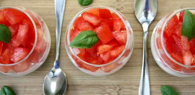 Verrines Italiennes Au Pesto Mozzarella Et Tomates Recette Par