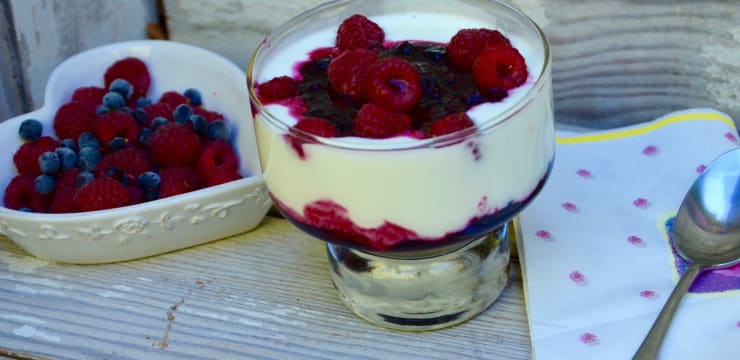 Fromage Blanc Aux Framboises Et Myrtilles Recette Par La P Tite