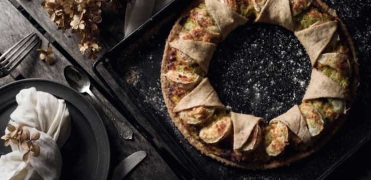 Tarte Couronne Poireaux Saumon Fume Chevre Et Miel Ig Bas