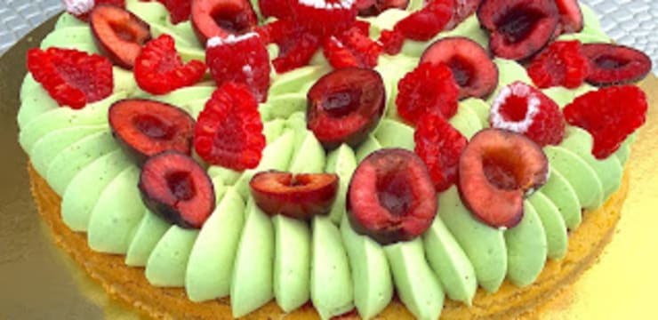 Fantastik Framboise Pistache Sur Sable Breton Recette Par Les Sucreries De Yory