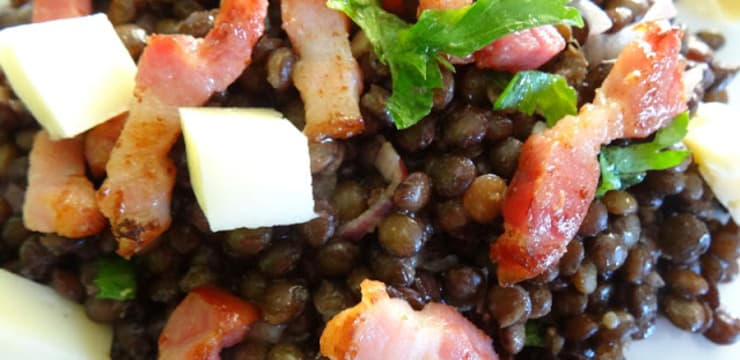 Salade De Lentilles Vertes Au Saint Nectaire Recette Par Clementine