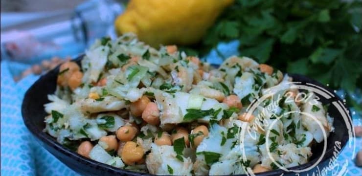 Salade de pois chiches à la coriandre et au cumin facile et rapide