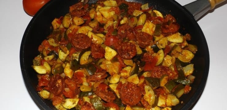 Poelee De Courgettes Au Chorizo Recette Par Ca Ne Sent Pas Un