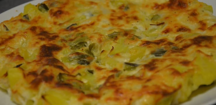 Quiche Sans Oeuf Et Sans Pate Aux Poireaux Et Pommes De Terre