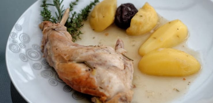 Lapin Au Cidre Fermier Et Pruneaux