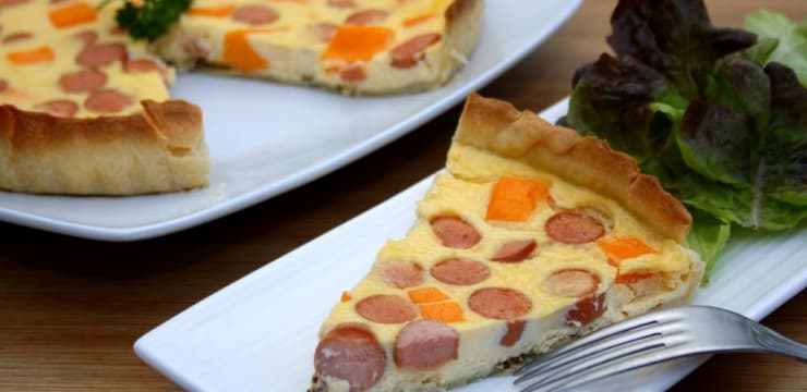 Quiche Aux Knacki Et Mimolette Recette Par Amandine Cooking