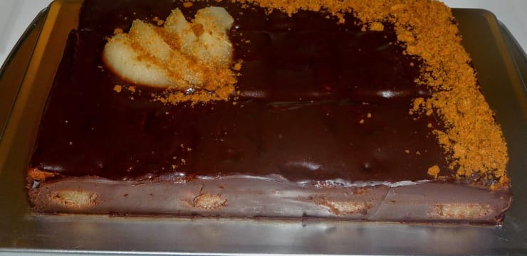 Gateau Fondant Poire Chocolat Speculoos Sans Cuisson Recette Par Luly Cooker