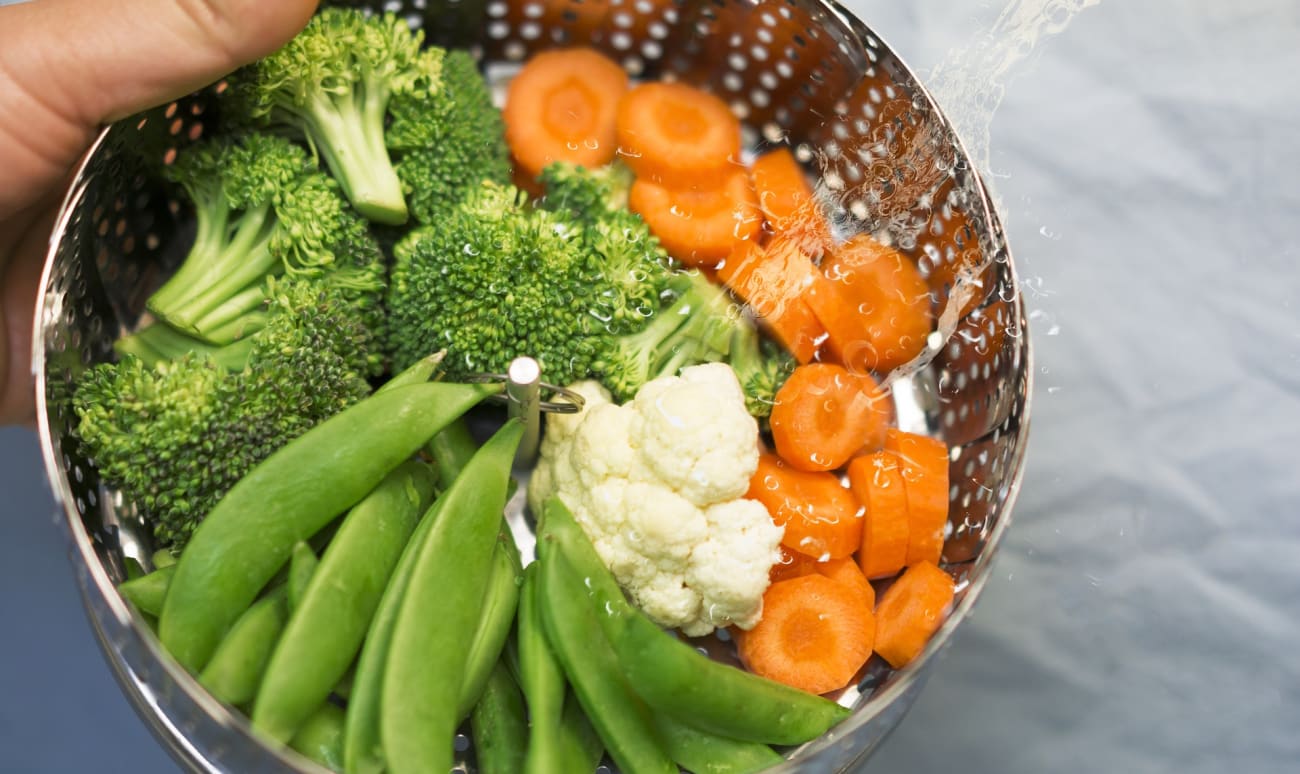 Panier de légumes cuits vapeur