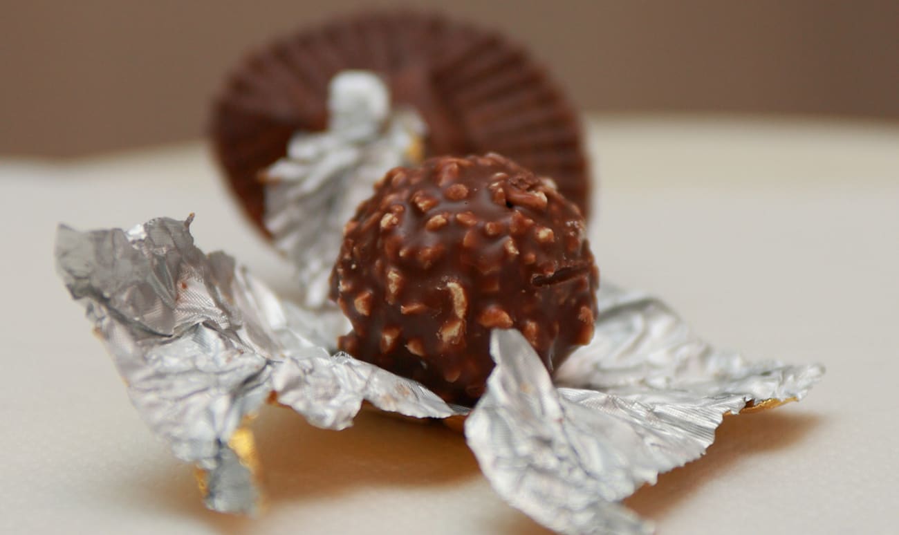 Rocher Ferrero déballé