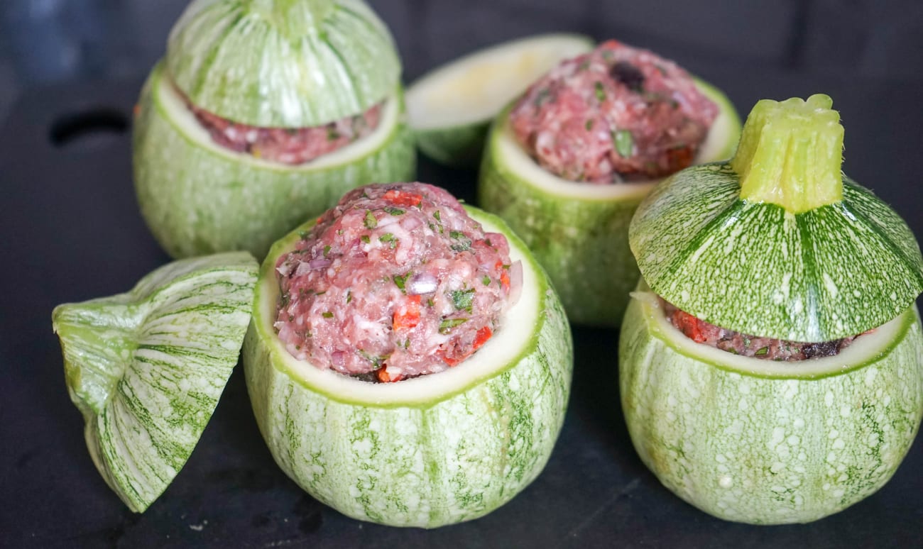 Courgettes rondes farcies