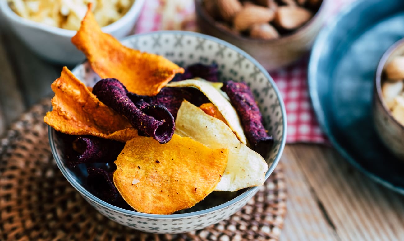 Bol de chips de légumes